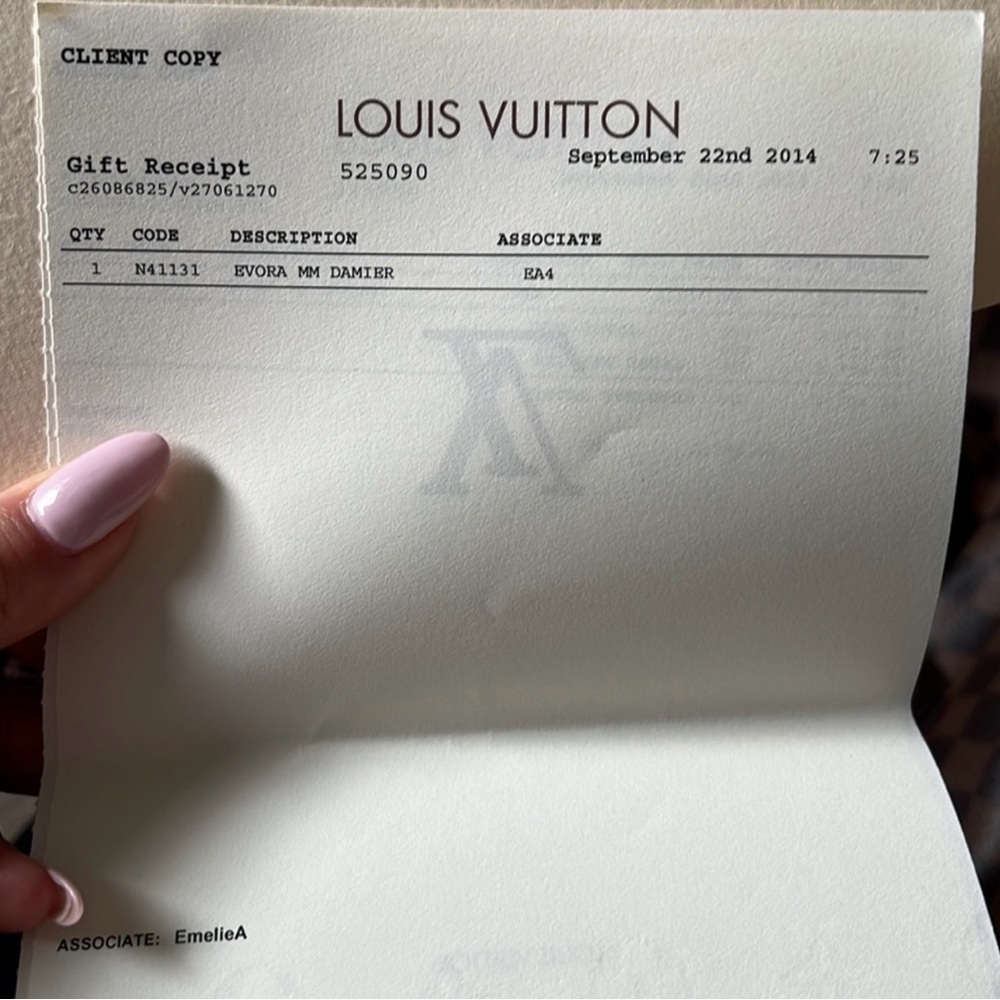 Louis Vuitton Evora MM Damier Ebene Shoulder Bag Tote - Picture 8 of 11